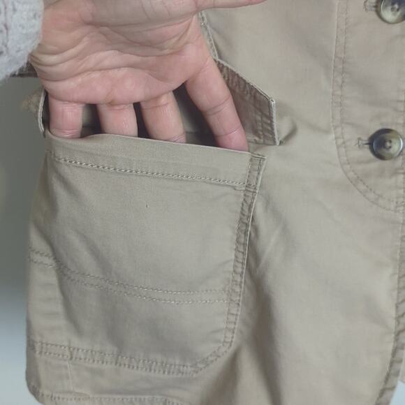 Gorpcore Utility Khaki Cargo Mid Trench Style Jacket Women's Size Small - Picture 7 of 12